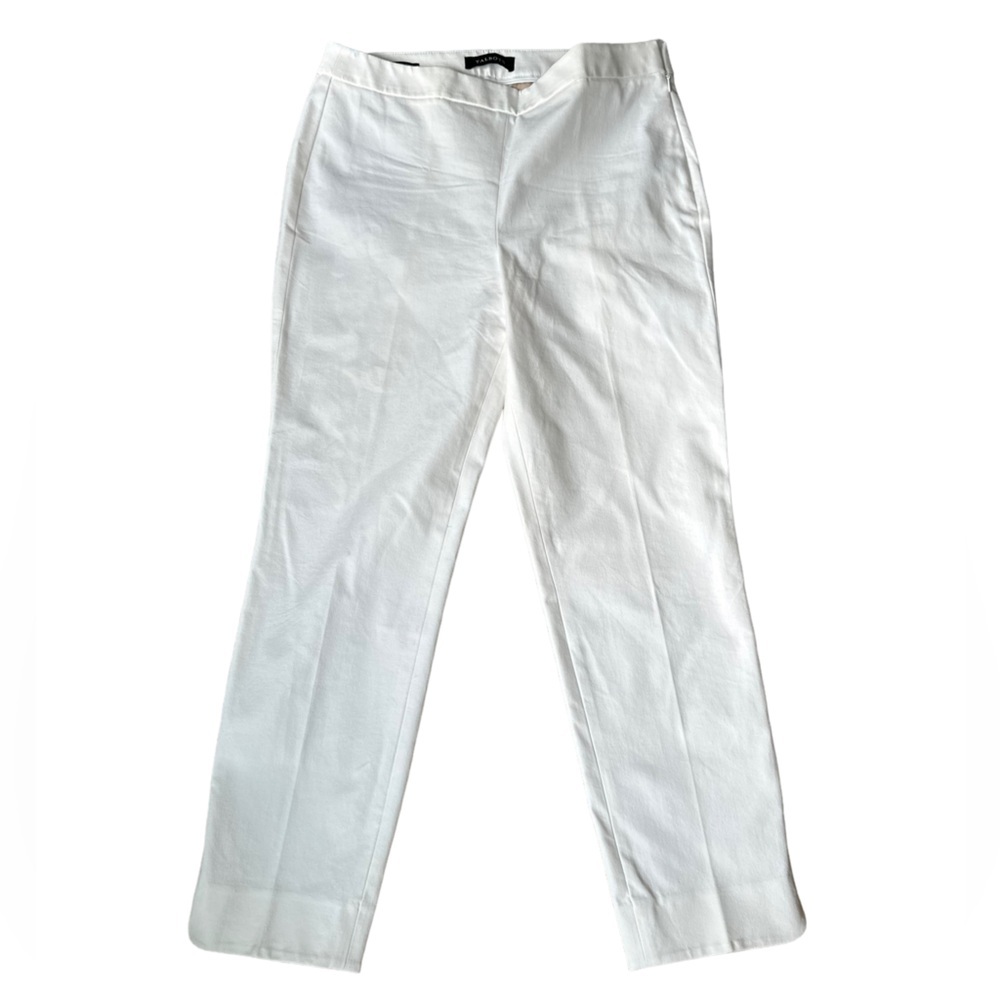 Talbots Womens Ivory Chatham Ankle Crop Pants‎ Size 8